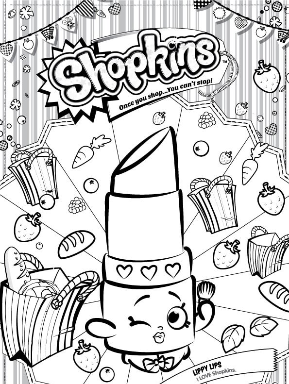 Lippy Lips Colouring Page